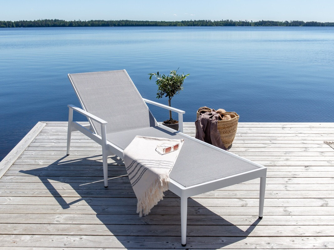 Tumbona Dallas 3123 (Gris + Blanco)