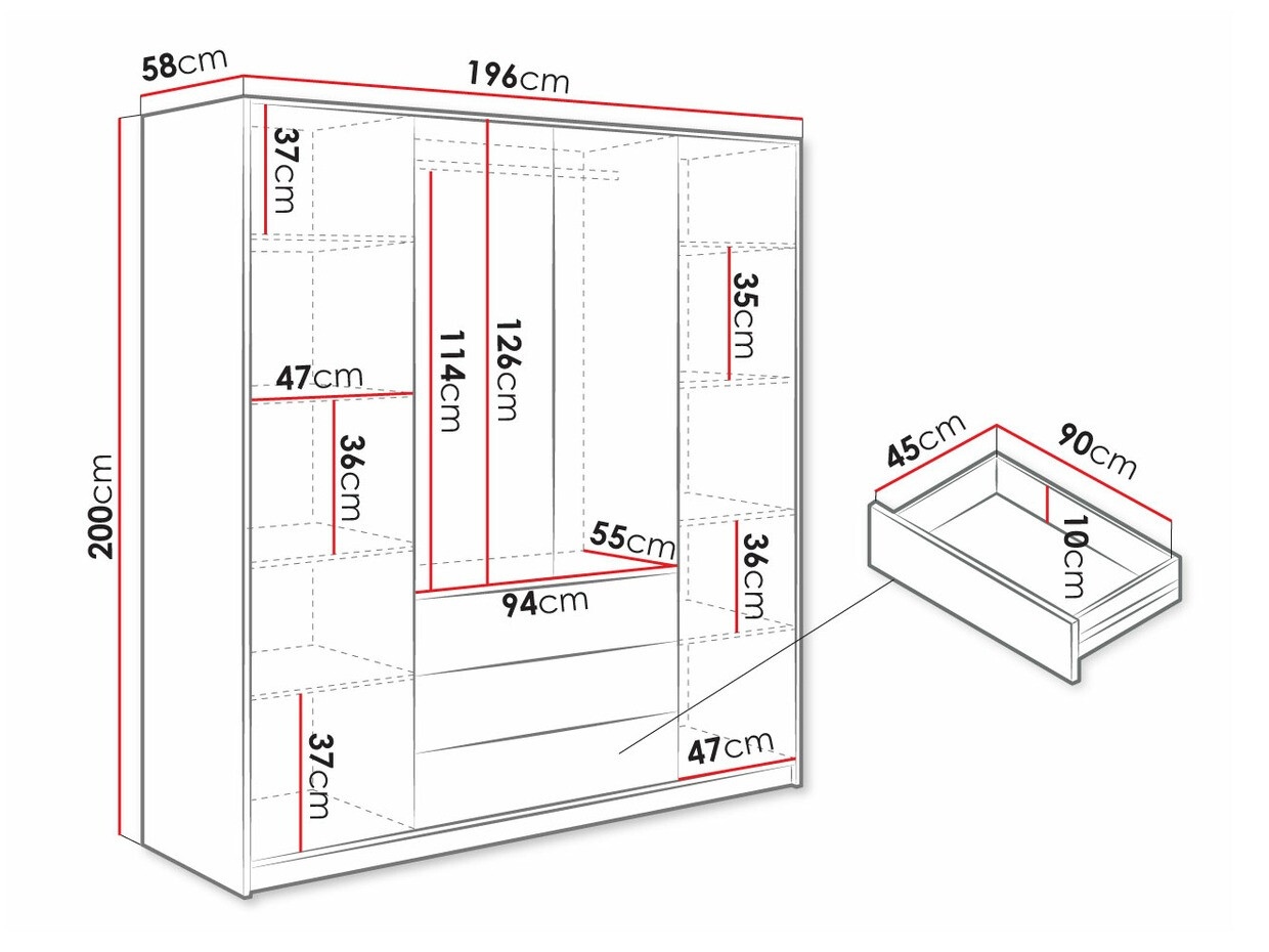 Armario Musum I (Negro + Dorado)
