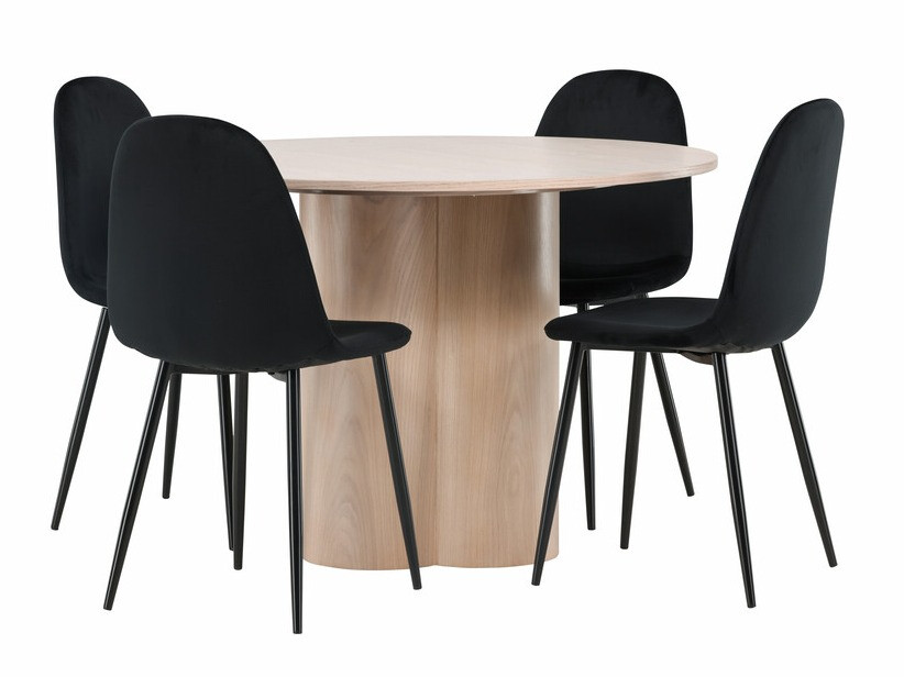 Conjunto de comedor Dallas 3401 (Negro)