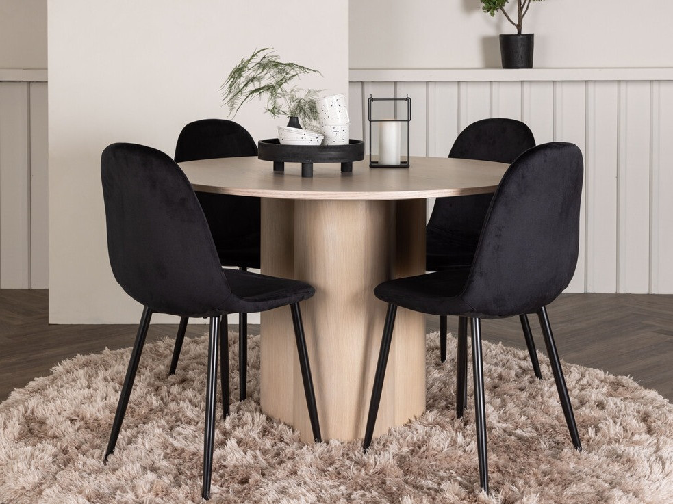 Conjunto de comedor Dallas 3401 (Negro)