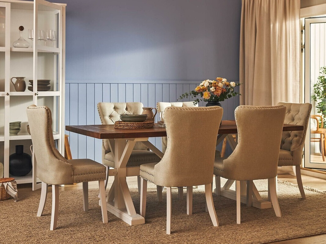 Conjunto de comedor Parkland 400 (Beige + Blanco)