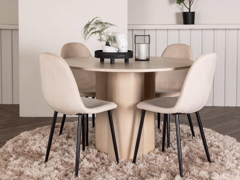 Conjunto de mesas y sillas para comedor Dallas 3401 (Beige)