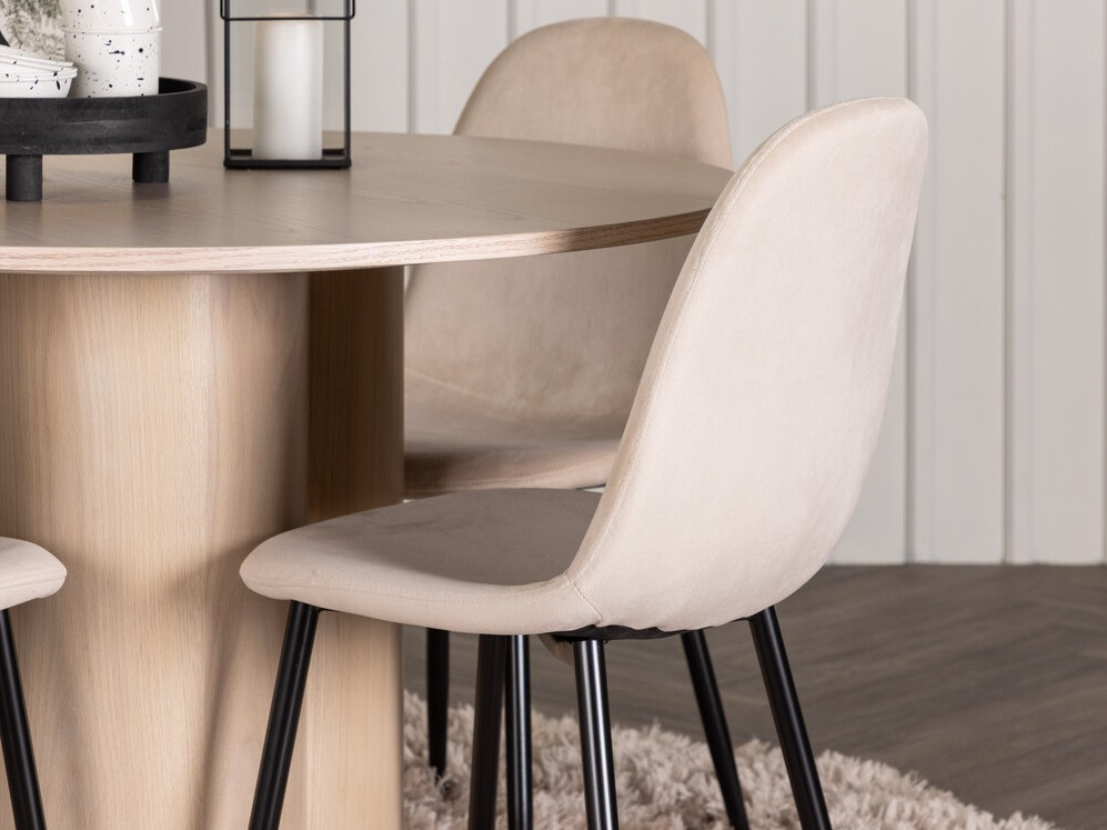 Conjunto de mesas y sillas para comedor Dallas 3401 (Beige)