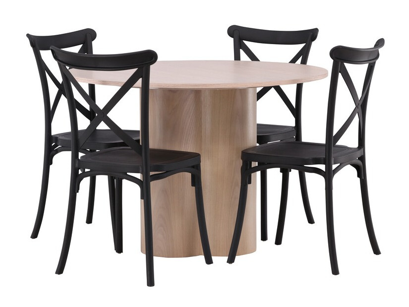 Conjunto de mesas y sillas para comedor Dallas 3982 (Luminoso madera)