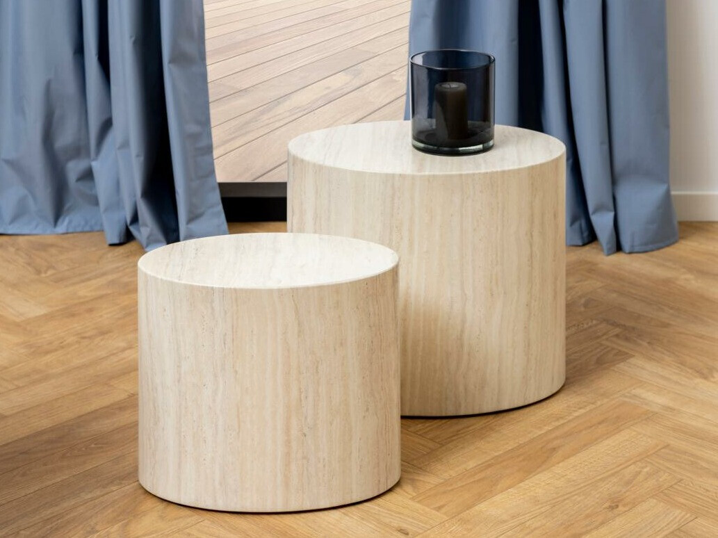 Conjunto de mesas auxiliares Norsica 587 (Beige)