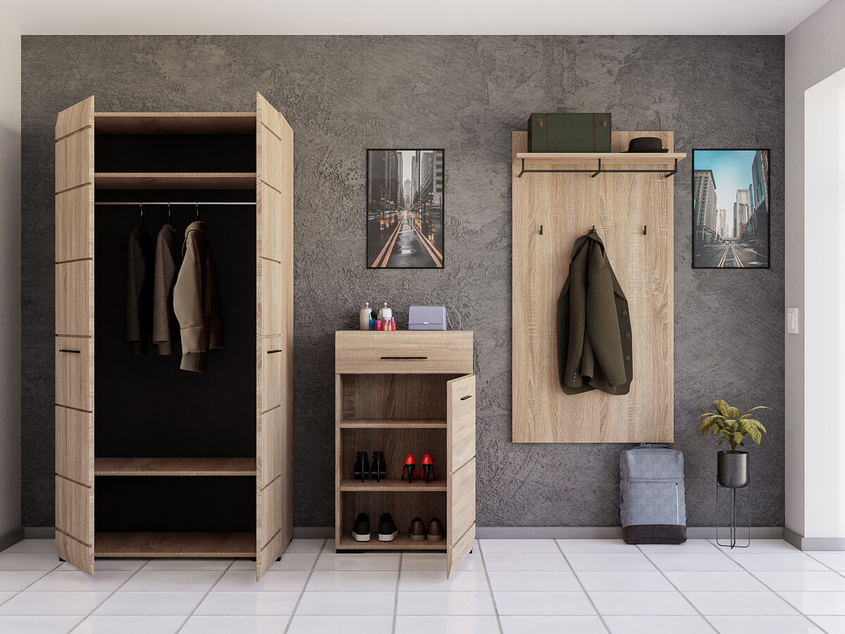 Conjunto de recibidor Boston 691 (Roble Sonoma)