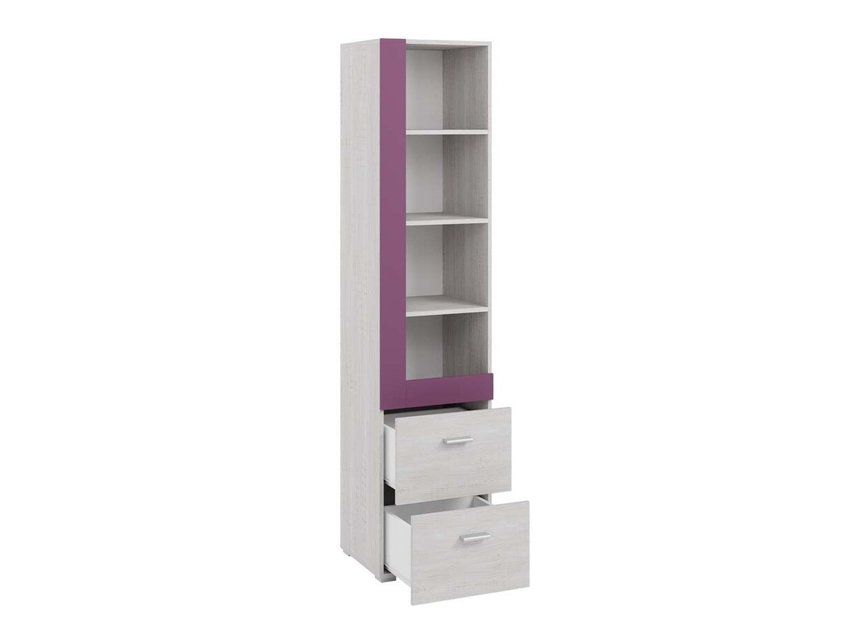 Estantería Omaha D129 (Pino blanqueado + Marrón)