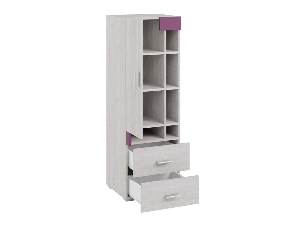 Estantería Omaha D131 (Pino blanqueado + Marrón)