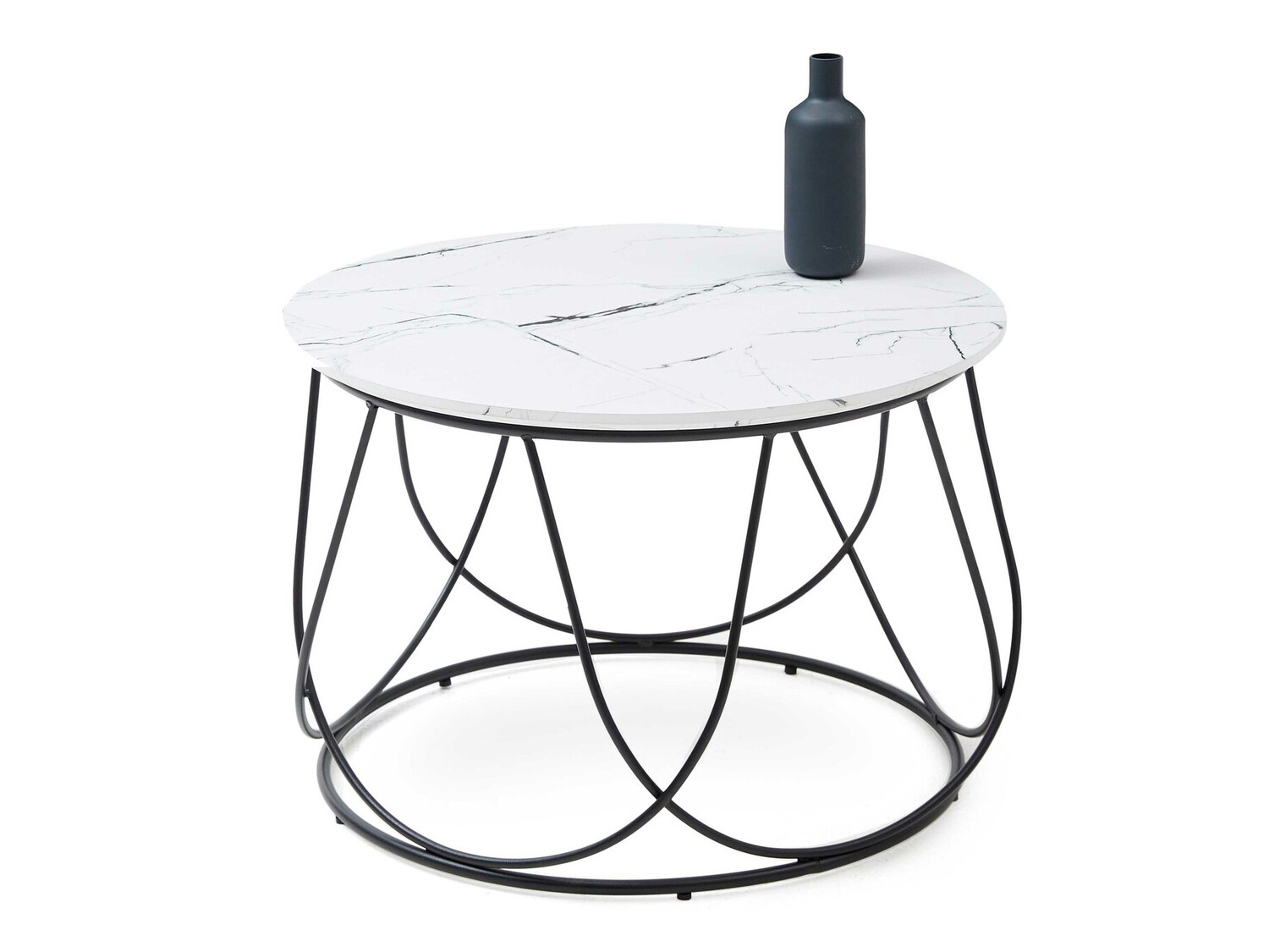 Mesa de centro Houston 689 (Mármol blanco + Negro)