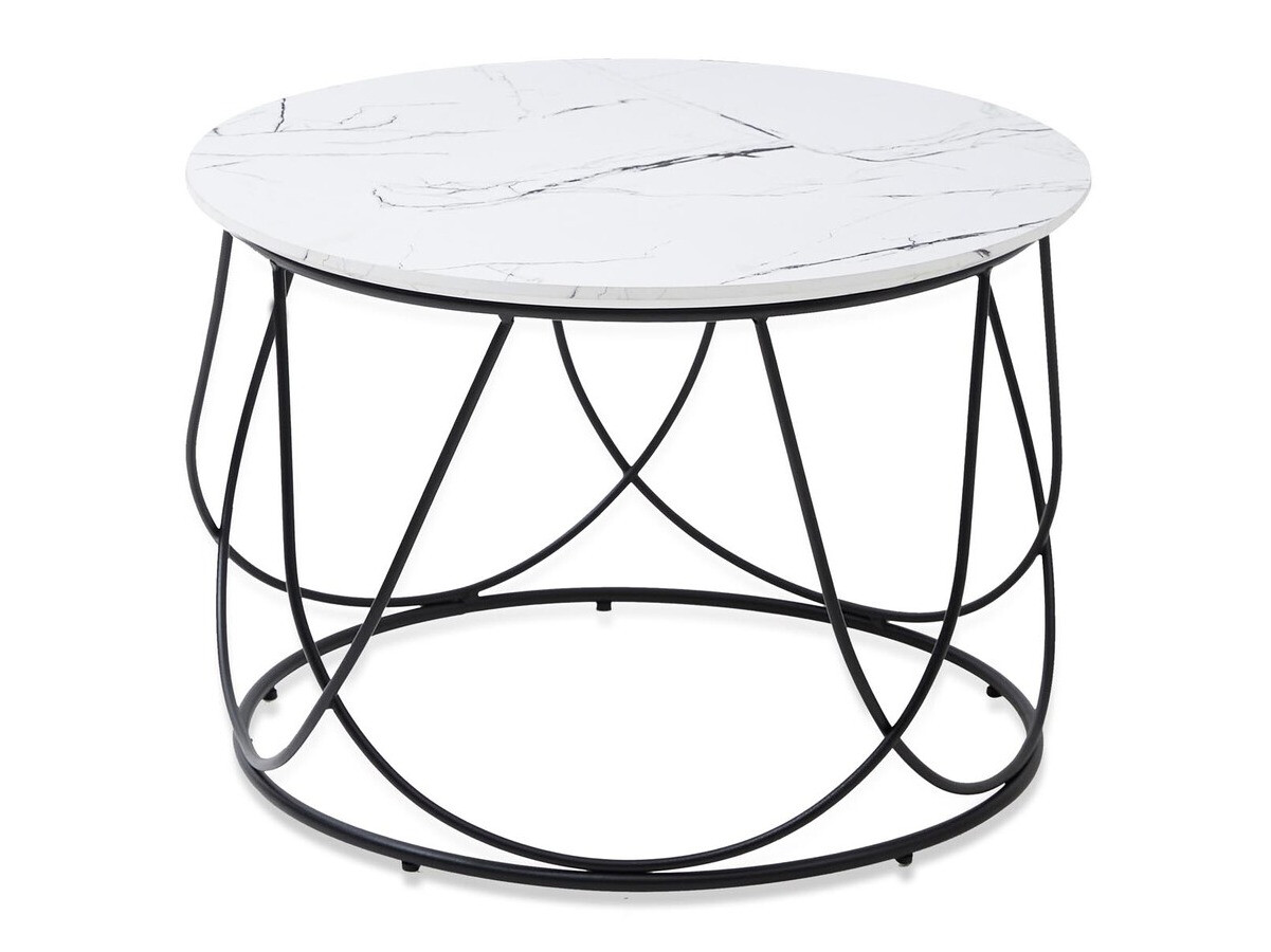 Mesa de centro Houston 689 (Mármol blanco + Negro)