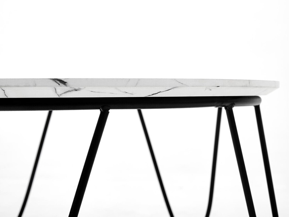 Mesa de centro Houston 689 (Mármol blanco + Negro)