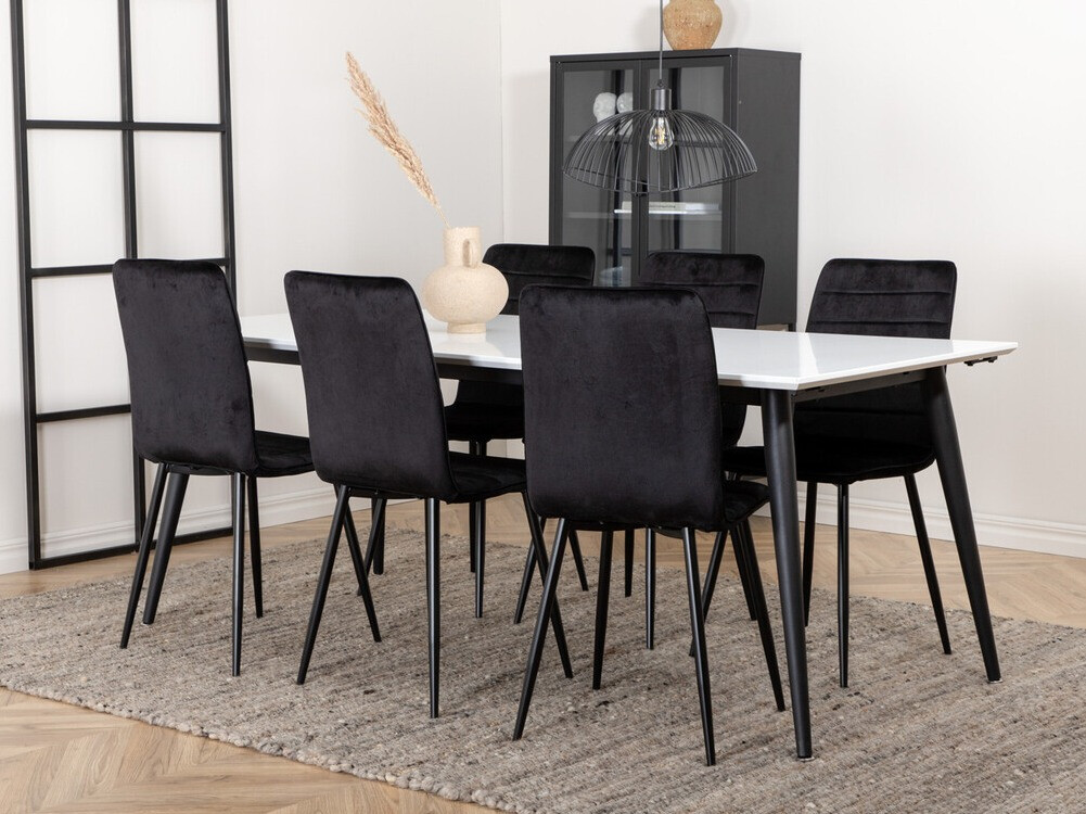 Conjunto de mesas y sillas para comedor Dallas 3439 (Negro)
