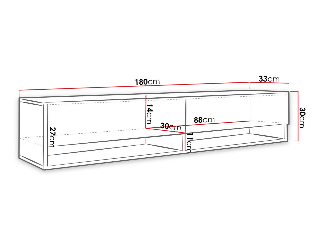 Mueble TV Sarasota 119 (Hormigón)