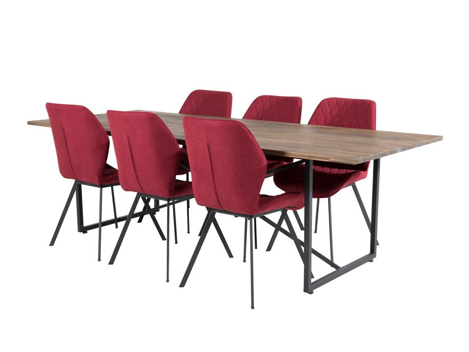 Conjunto de comedor Dallas 3453 (Rojo)