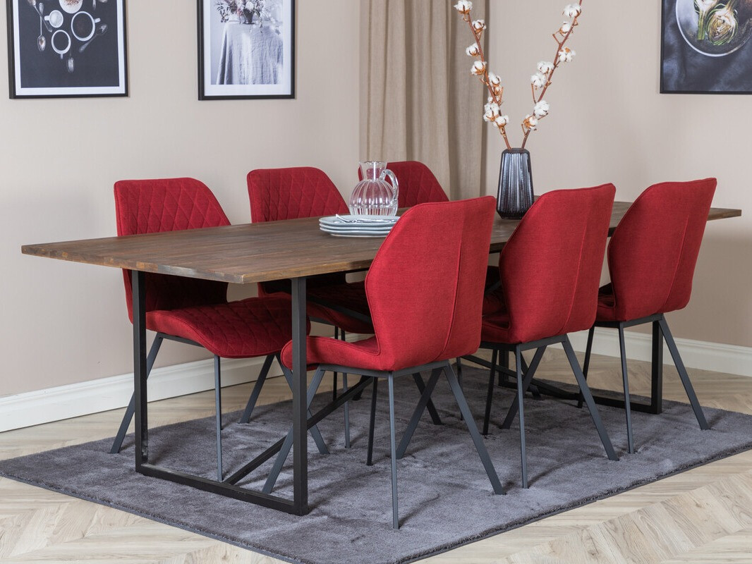 Conjunto de comedor Dallas 3453 (Rojo)