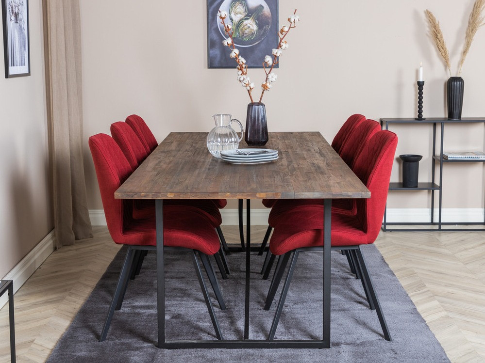 Conjunto de comedor Dallas 3453 (Rojo)