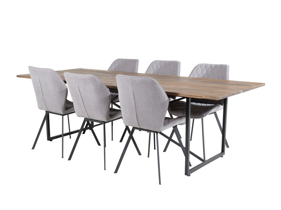 Conjunto de mesas y sillas para comedor Dallas 3453 (Gris)