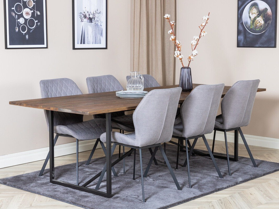 Conjunto de mesas y sillas para comedor Dallas 3453 (Gris)