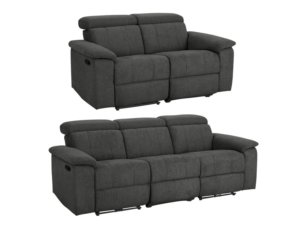 Conjunto de muebles tapizado Denton 661 (Antracita)