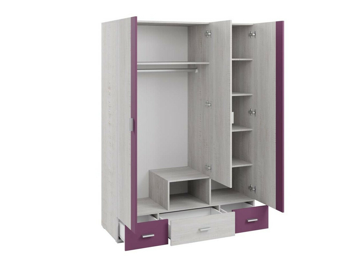 Conjunto de dormitorio infantil Omaha D144 (Marrón + Pino blanqueado)