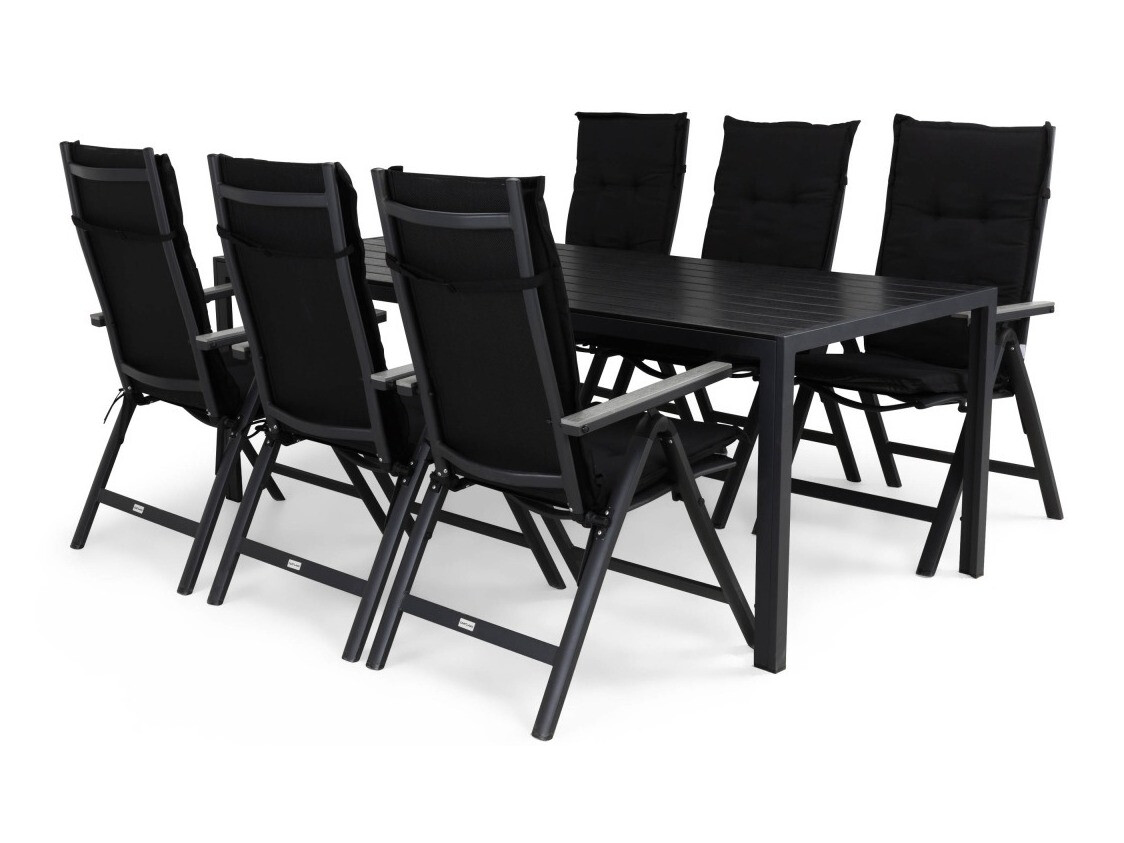 Conjunto de mesa y sillas Comfort Garden 1254 (Negro)