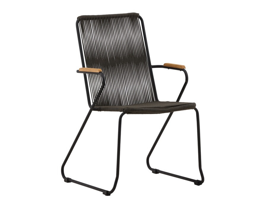 Silla para exterior Dallas 3463 (Gris oscuro + Negro)
