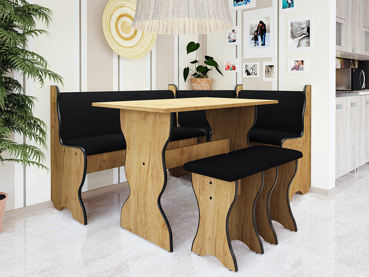 Banco esquinero Reading 100 (Roble dorado artesanal + Hugo 100)