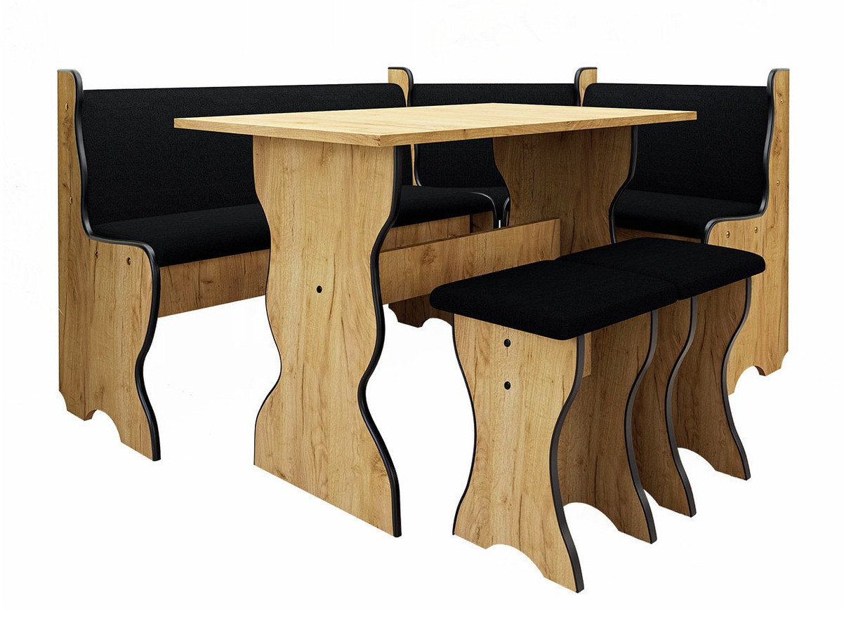 Banco esquinero Reading 100 (Roble dorado artesanal + Hugo 100)