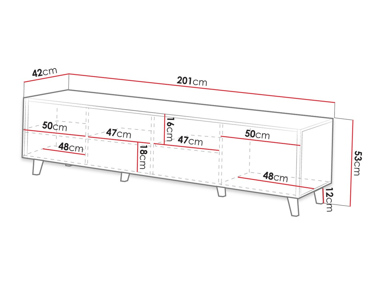 Mueble TV Comes I (Antracita)