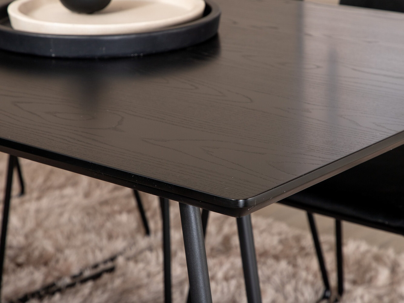 Conjunto de comedor Dallas 2715 (Negro)