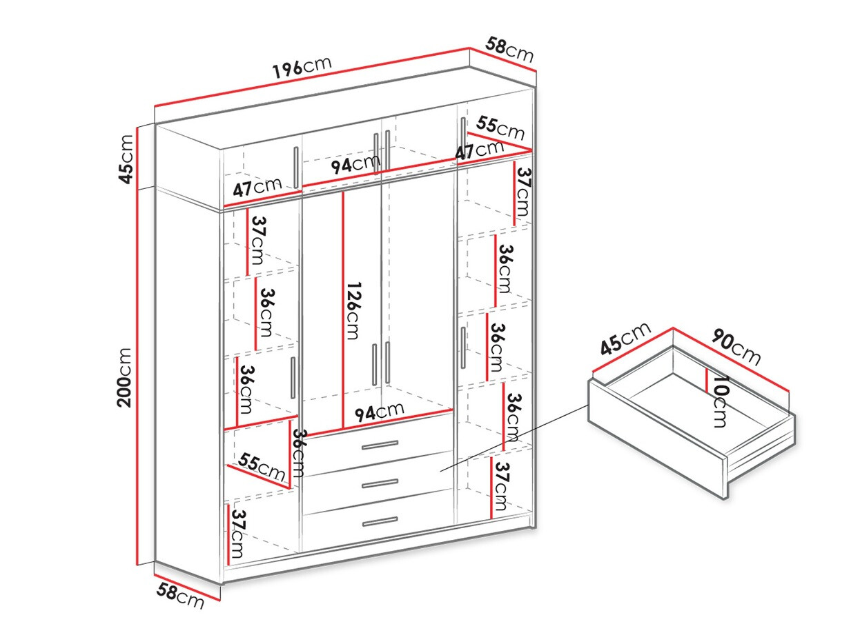 Armario Dortivu I (Grafito)