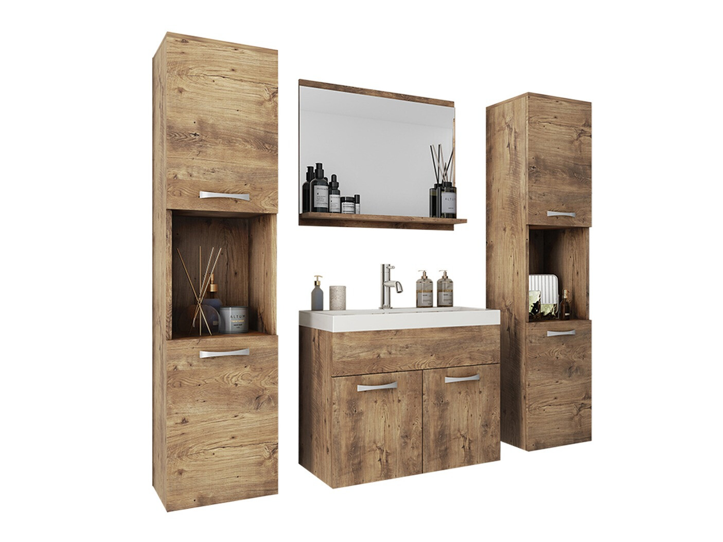 Conjunto de mueble de baño Sarasota 123 (Nuez)