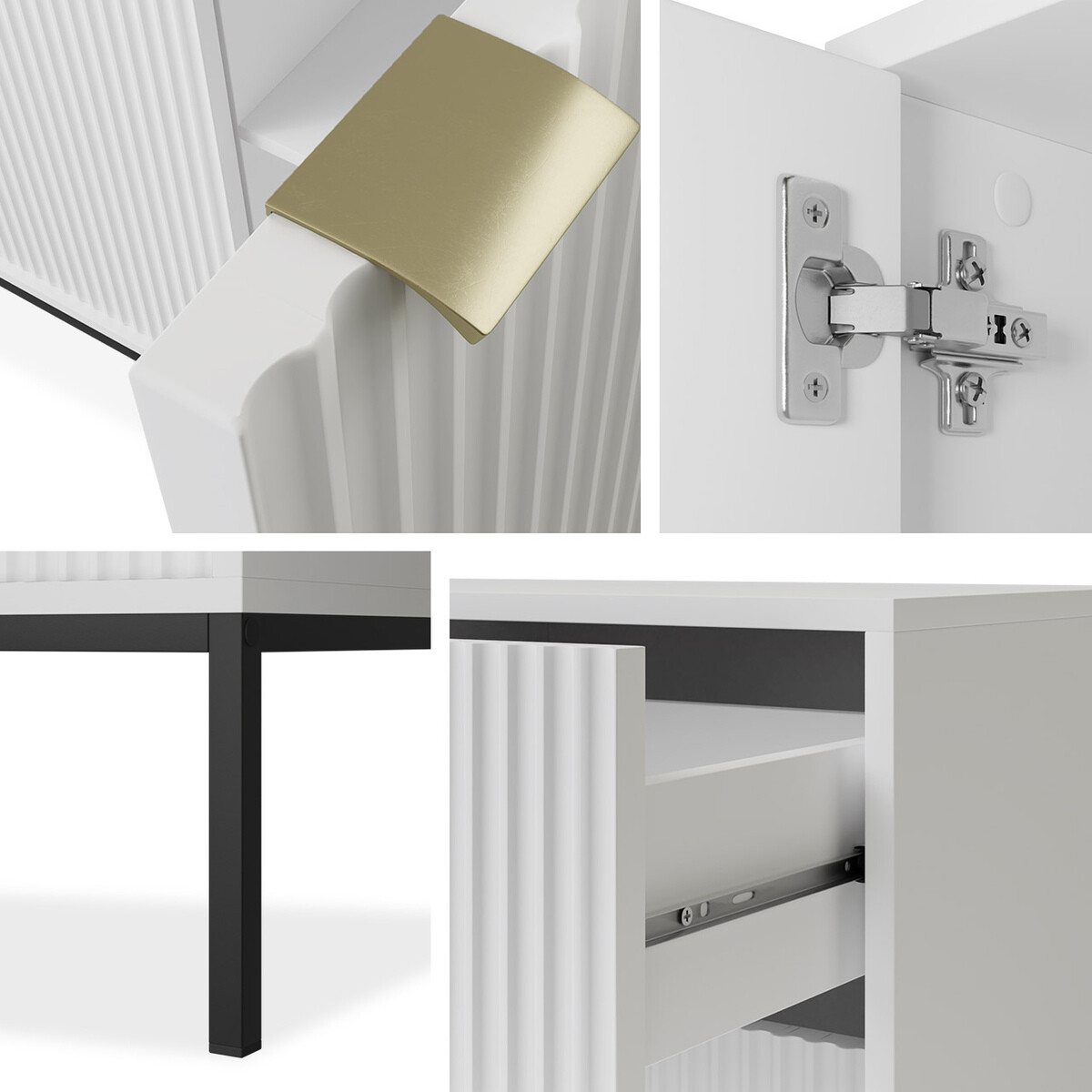 Mesa de oficina Lima L109 (Gris + Negro)