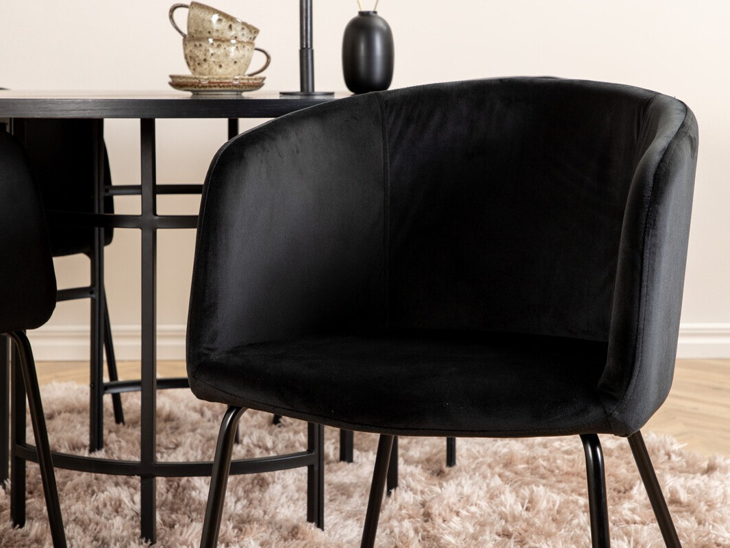 Conjunto de comedor Dallas 2381 (Negro)