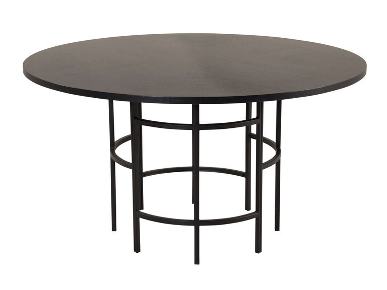 Conjunto de mesas y sillas para comedor Dallas 2386 (Negro + Crema)