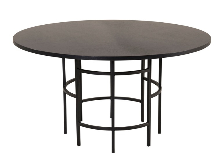 Conjunto de mesas y sillas para comedor Dallas 2387 (Negro + Gris)