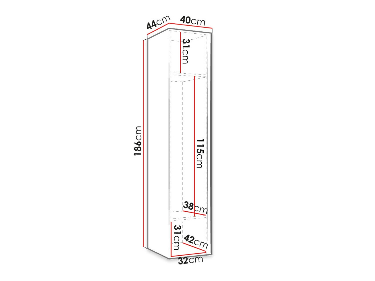 Armario Hartford 389 (Blanco)