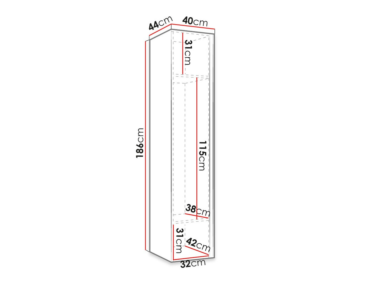 Armario Hartford 392 (Blanco)