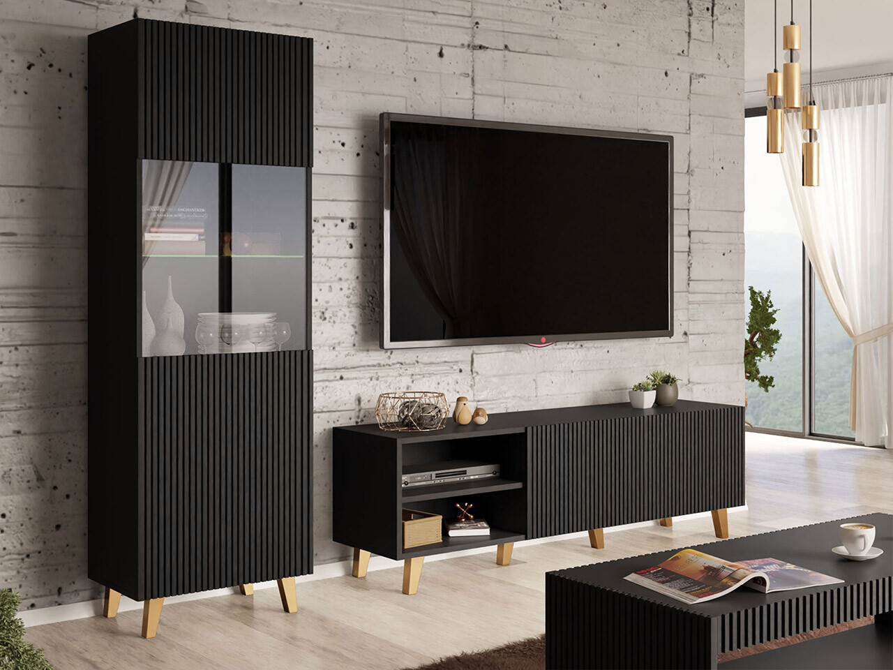 Conjunto de salón Dicto I (Negro)