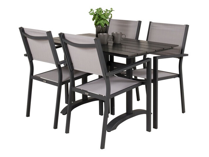Conjunto de mesa y sillas Dallas 3469 (Gris)