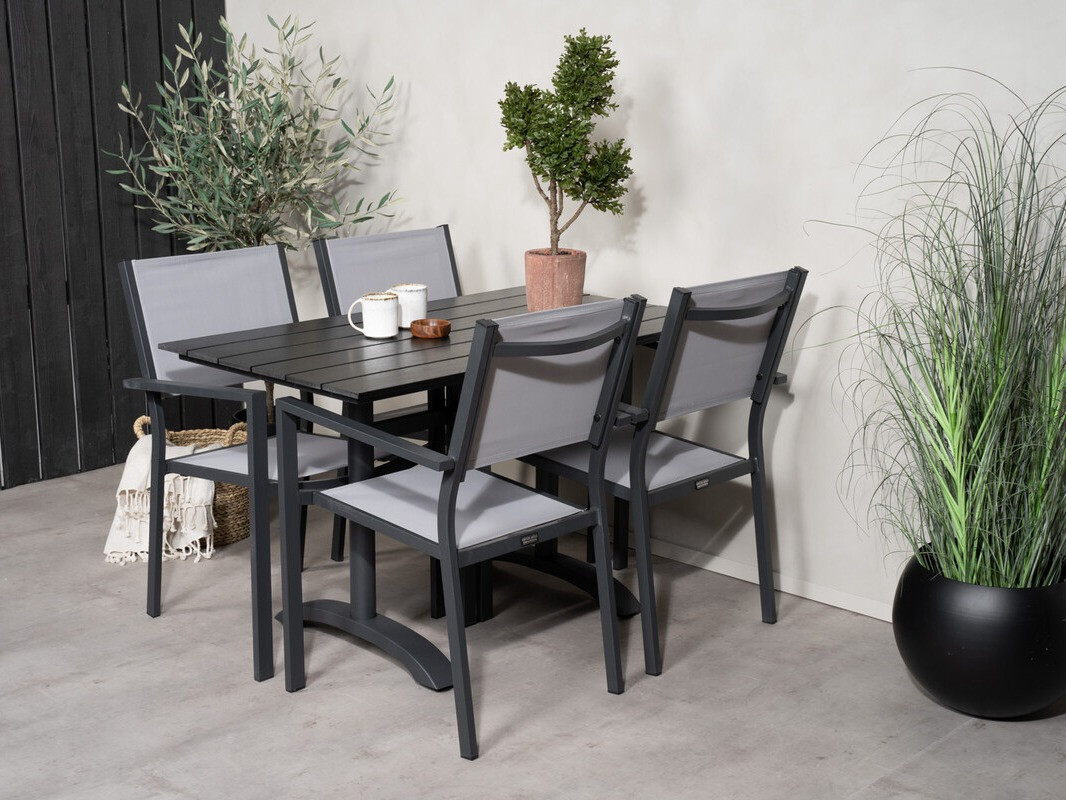 Conjunto de mesa y sillas Dallas 3469 (Gris)