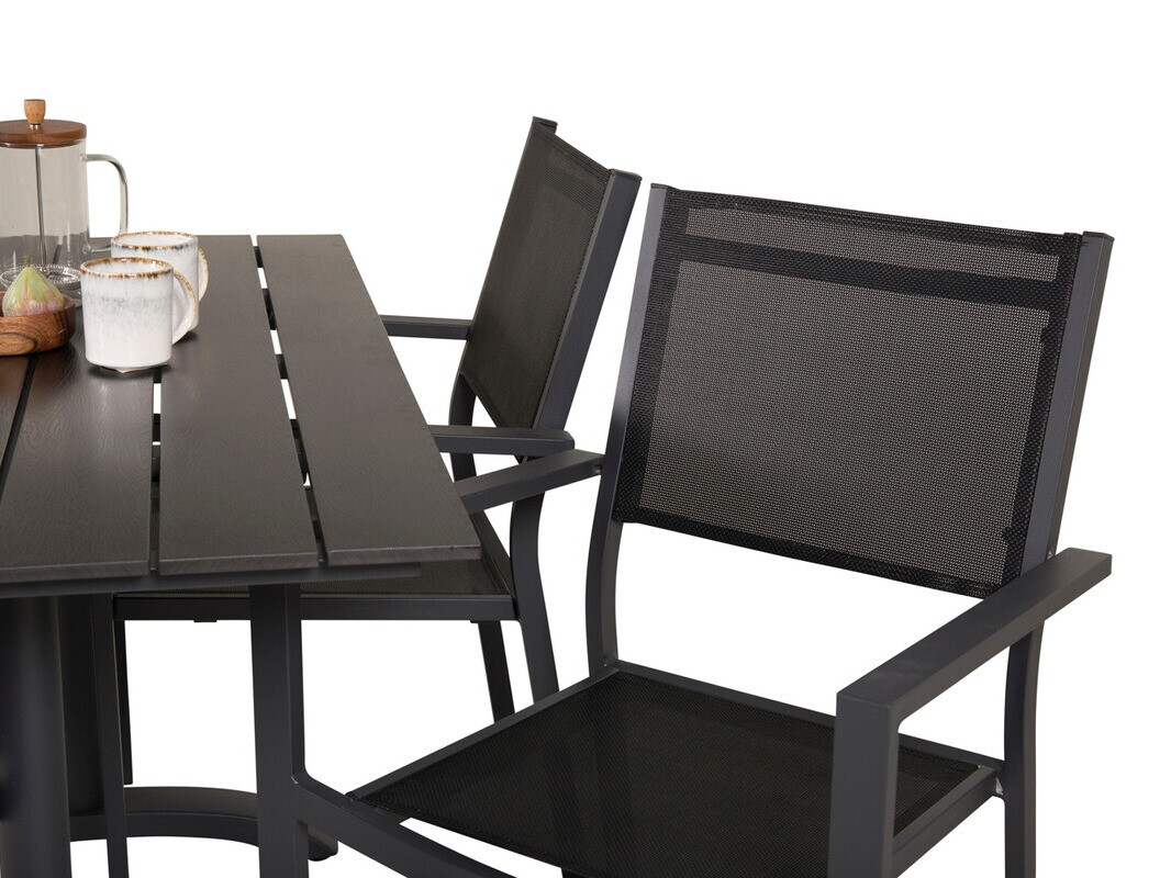 Conjunto de mesa y sillas Dallas 3469 (Negro)