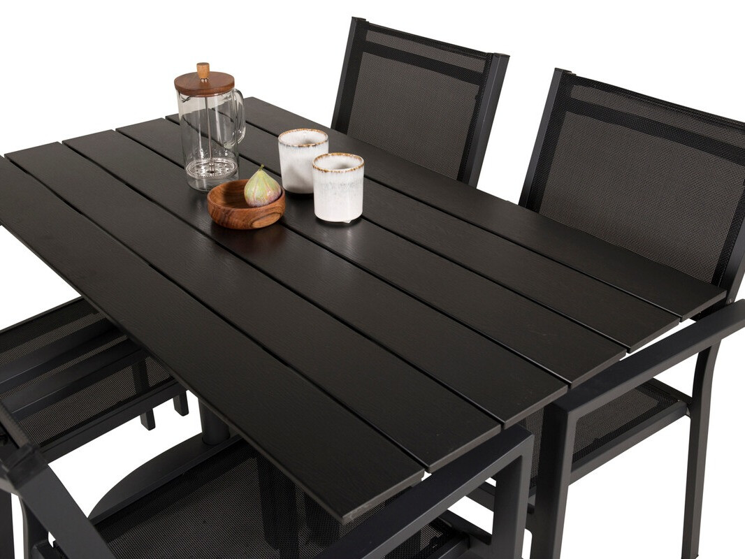 Conjunto de mesa y sillas Dallas 3469 (Negro)