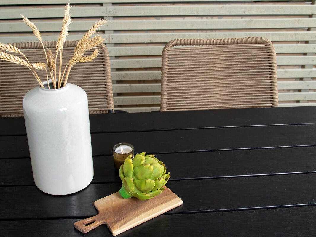 Conjunto de mesa y sillas Dallas 2283 (Marrón + Negro)