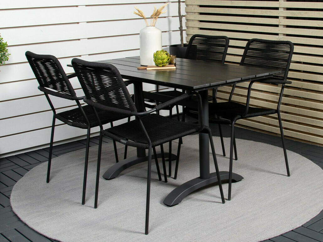 Conjunto de mesa y sillas Dallas 2283 (Negro)
