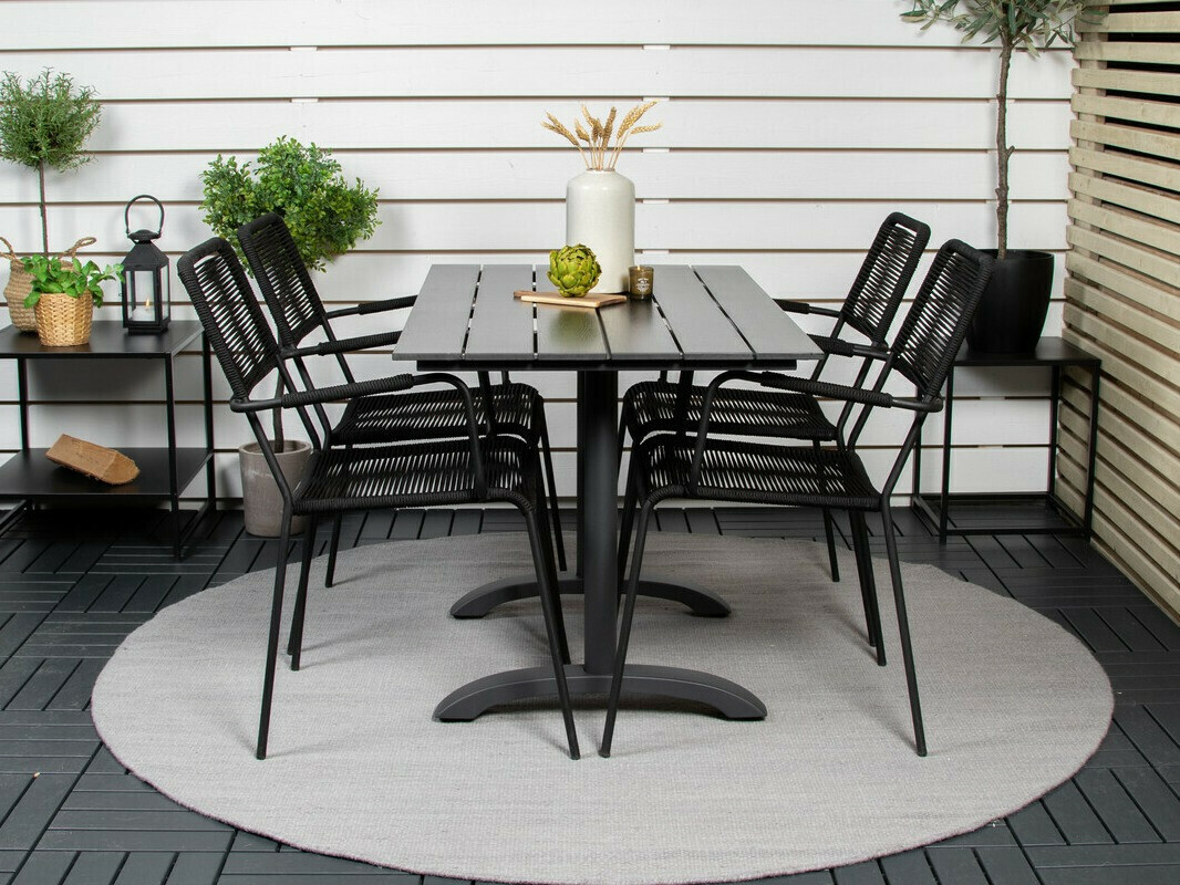 Conjunto de mesa y sillas Dallas 2283 (Negro)