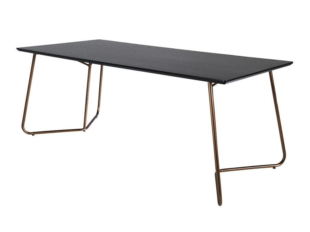 Conjunto de mesas y sillas para comedor Dallas 2713 (Negro + Nogal)