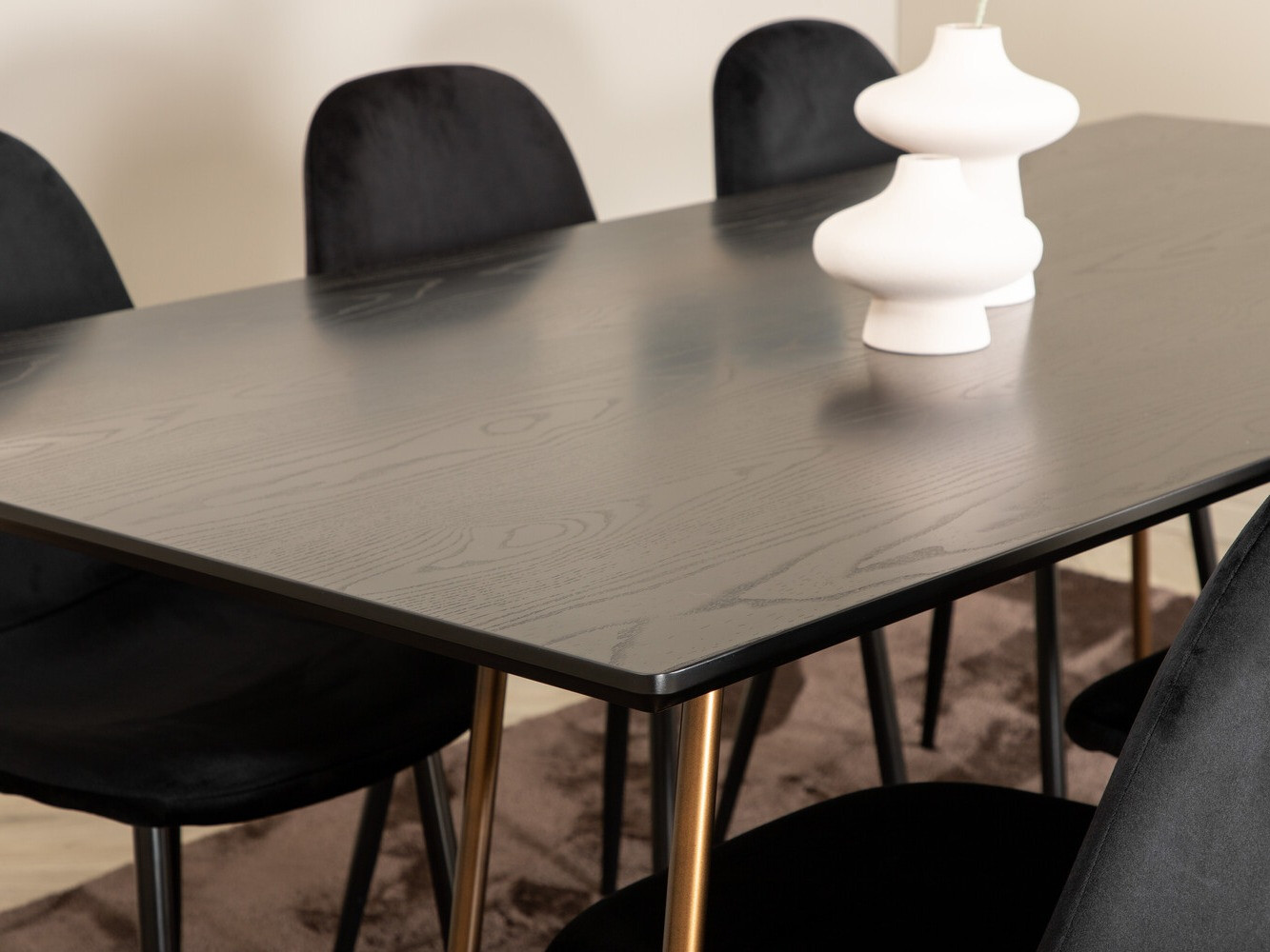 Conjunto de mesas y sillas para comedor Dallas 2713 (Negro)