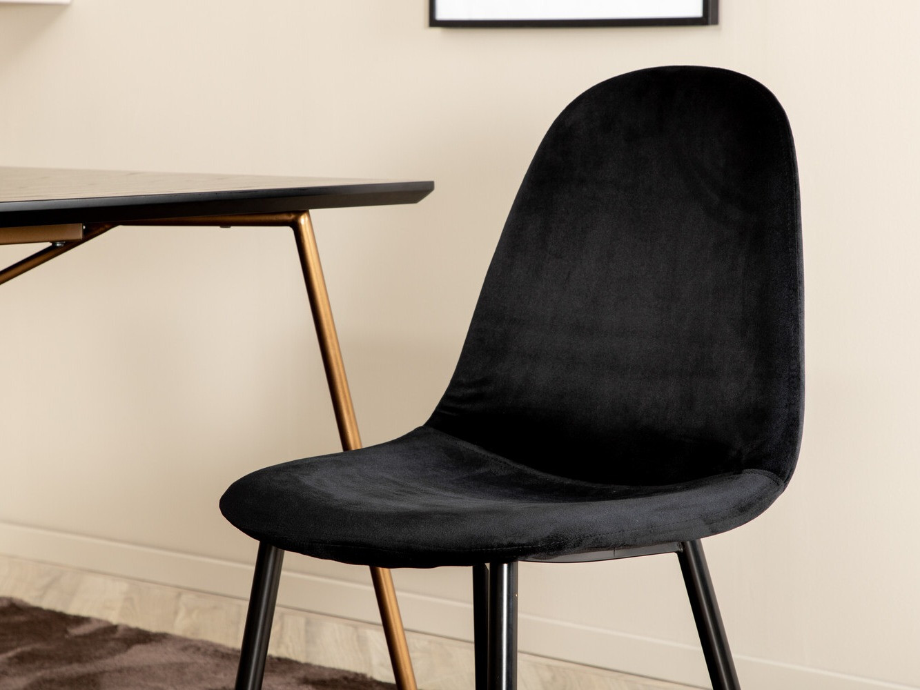 Conjunto de mesas y sillas para comedor Dallas 2713 (Negro)