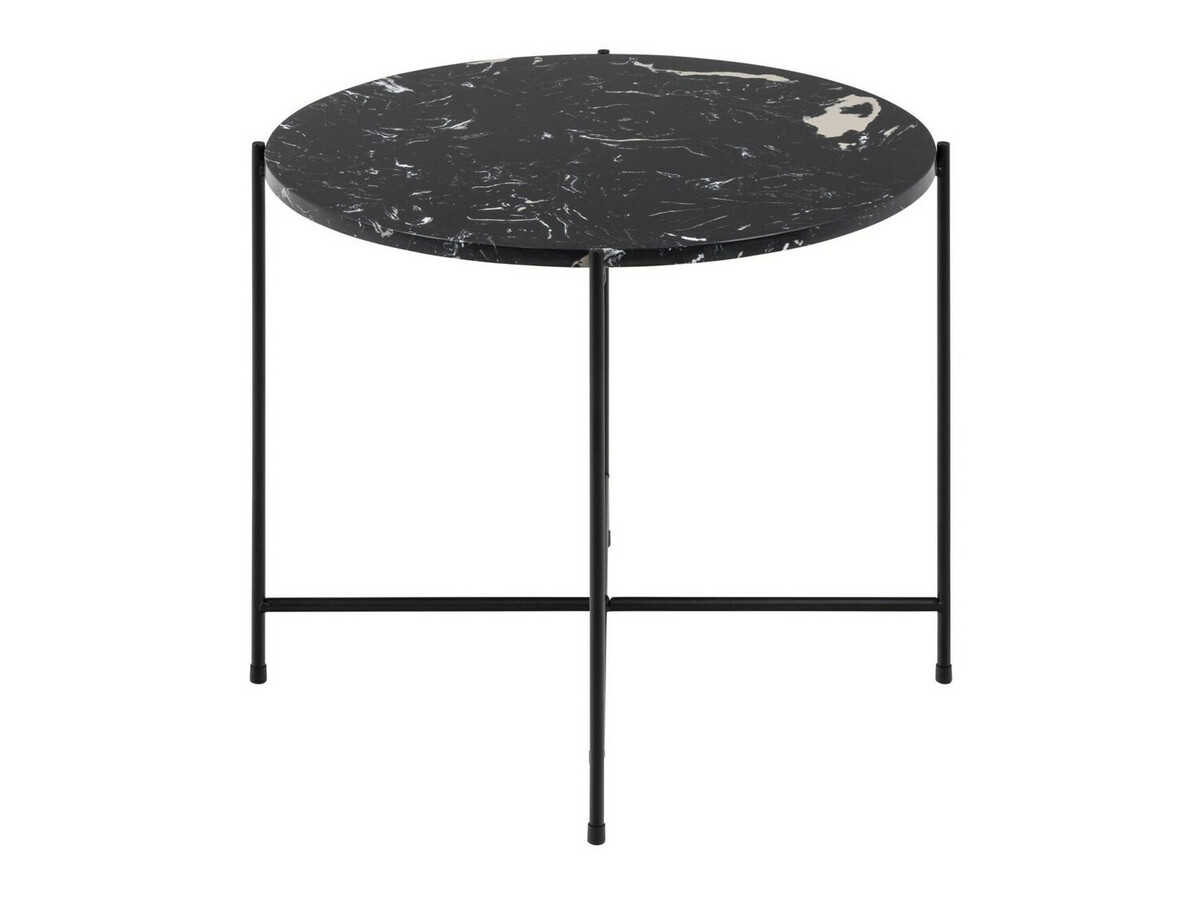Mesa auxiliar Norsica 608 (Mármol negro + Negro)